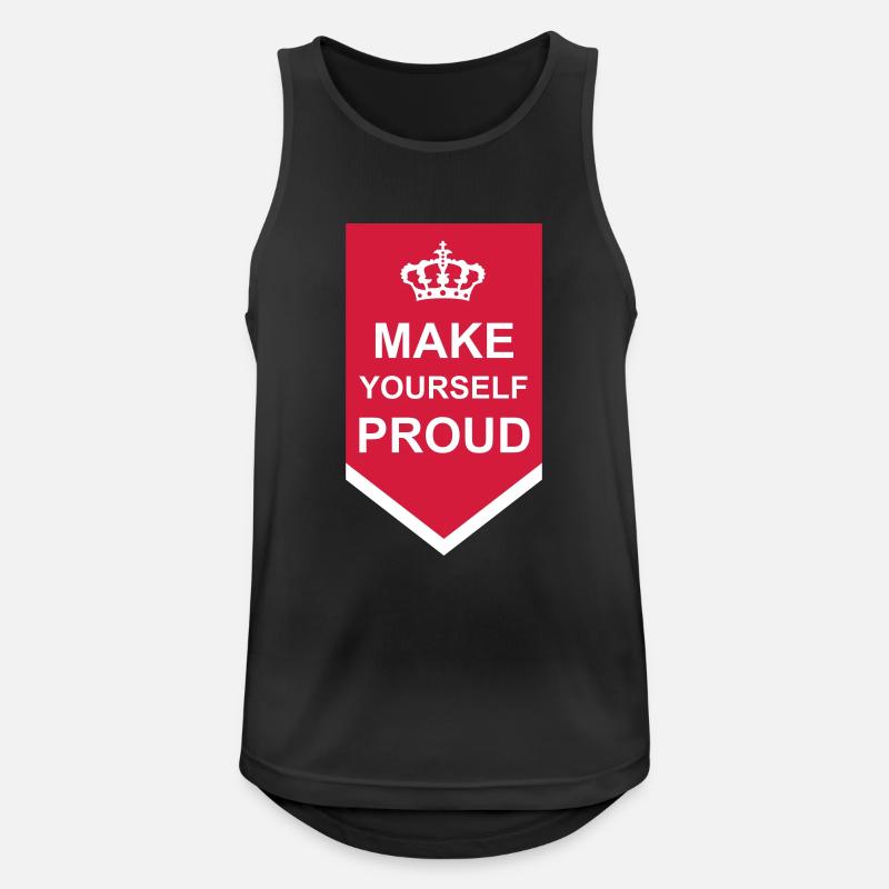make yourself proud quote - Men's Breathable Tank Top - black