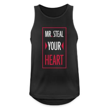 Mr steal your heart - Men's Breathable Tank Top - black - Front - Nick (188cm)