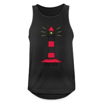 Leuchtturm Ostsee - Männer Tank Top atmungsaktiv - Schwarz - Vorne - Nick (188cm)