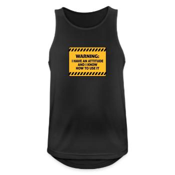 Warnung: Ich bin kompliziert und du kannst es fühlen! - Männer Tank Top atmungsaktiv - Schwarz - Vorne - Nick (188cm)