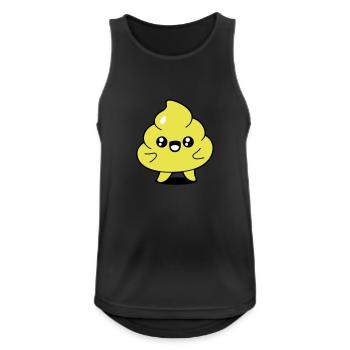 Poop funny - Men's Breathable Tank Top - black - Front - Nick (188cm)