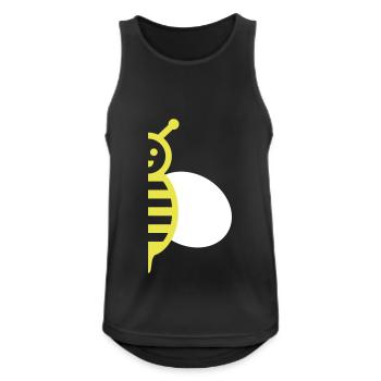 Hälfte einer Biene mit einem Flügel - Männer Tank Top atmungsaktiv - Schwarz - Vorne - Nick (188cm)