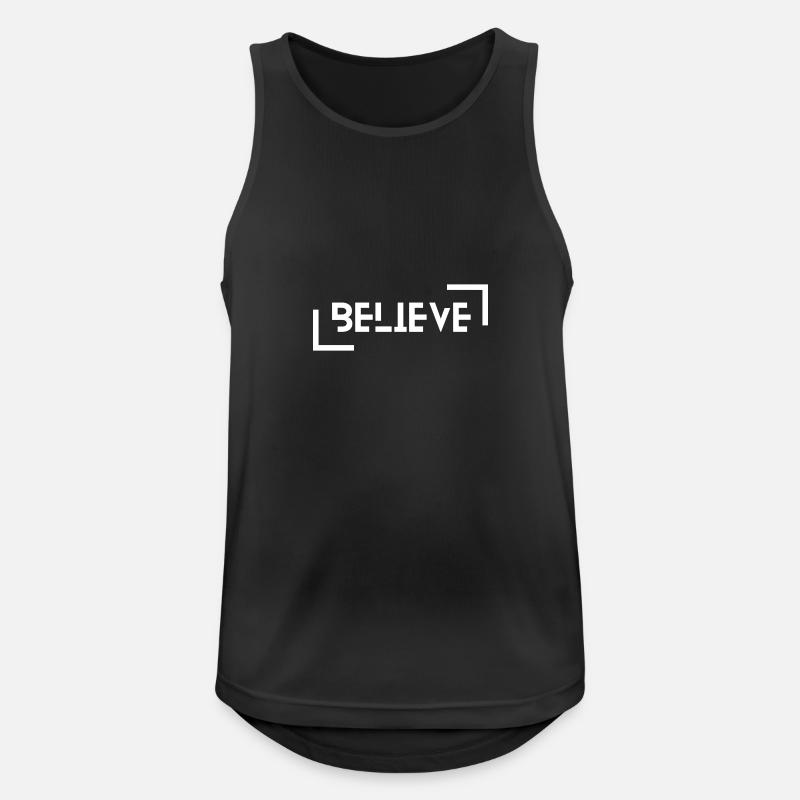Glauben - Männer Tank Top atmungsaktiv - Schwarz
