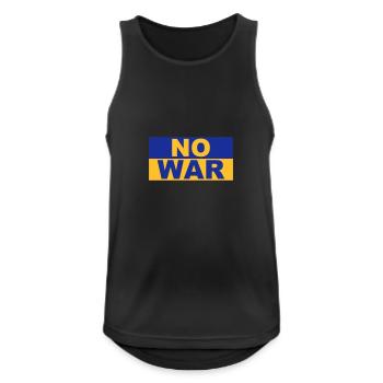 Keinen Krieg in der Ukraine - Männer Tank Top atmungsaktiv - Schwarz - Vorne - Nick (188cm)