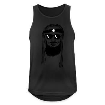 Hippie Jésus - Débardeur respirant Homme - noir - Devant - Nick (188cm)