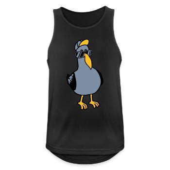 Coole Möwe Sonnenbrille Mütze - Männer Tank Top atmungsaktiv - Schwarz - Vorne - Nick (188cm)