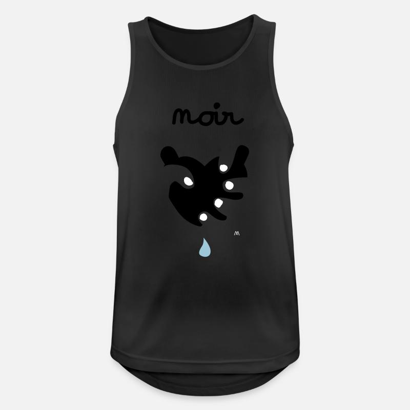 noirdesirrouge - Männer Tank Top atmungsaktiv - Schwarz