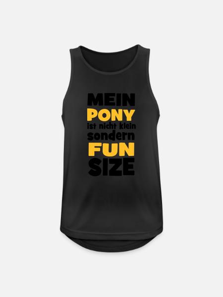 Pony - Männer Tank Top atmungsaktiv - Schwarz