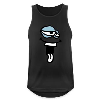laughing face head monster funny clip art comic c - Men's Breathable Tank Top - black - Front - Nick (188cm)