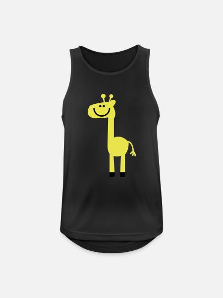 Giraffe - Männer Tank Top atmungsaktiv - Schwarz
