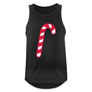 Candy cane christmas - Men's Breathable Tank Top - black - Front - Nick (188cm)