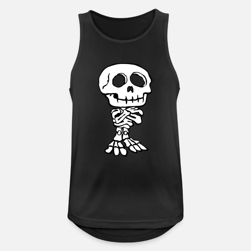 Funny Skelett 1 (2f) - Männer Tank Top atmungsaktiv - Schwarz