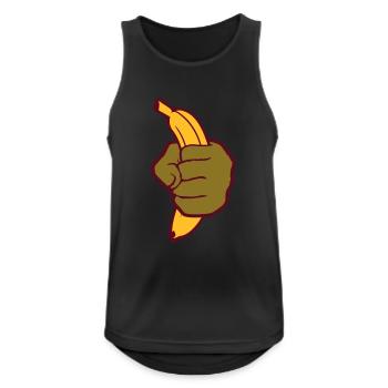 banana eat food hunger delicious cook apron - Men's Breathable Tank Top - black - Front - Nick (188cm)