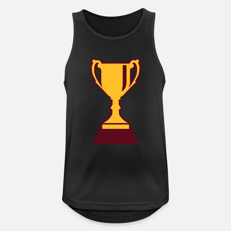 Pokal - Männer Tank Top atmungsaktiv - Schwarz