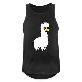 Alpaca Cool - Männer Tank Top atmungsaktiv - Schwarz - Vorne - Nick (188cm)