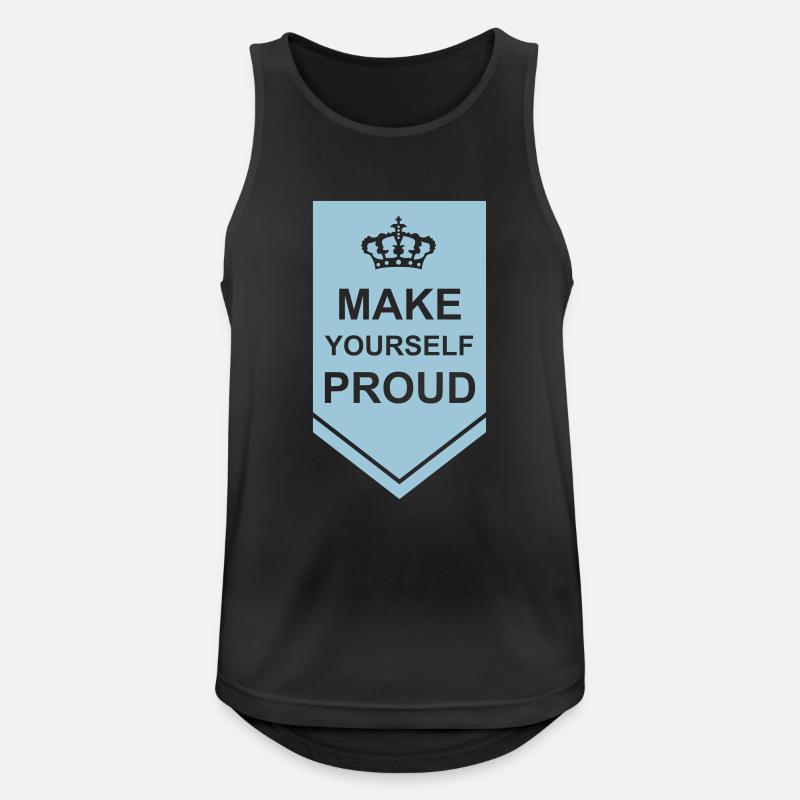 make yourself proud quote - Men's Breathable Tank Top - black