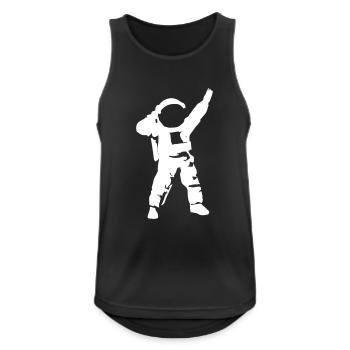 Winkender Astronaut - Männer Tank Top atmungsaktiv - Schwarz - Vorne - Nick (188cm)