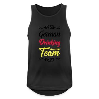 drinking team english - Men's Breathable Tank Top - black - Front - Nick (188cm)