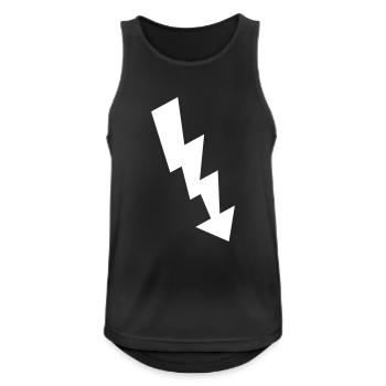 blitz symbol - Männer Tank Top atmungsaktiv - Schwarz - Vorne - Nick (188cm)