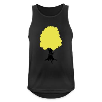 baum - Männer Tank Top atmungsaktiv - Schwarz - Vorne - Nick (188cm)