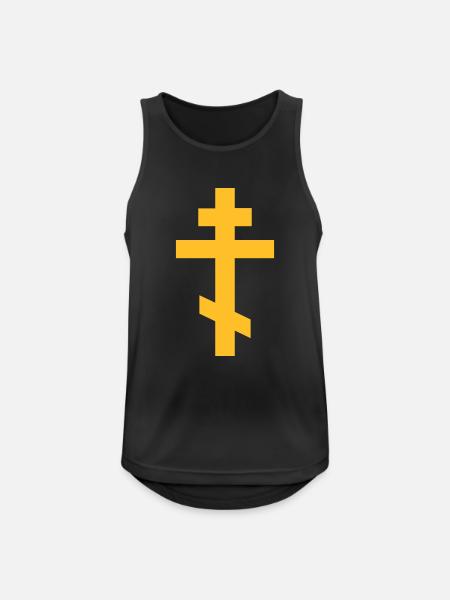 Croix orthodoxe - Débardeur respirant Homme - noir