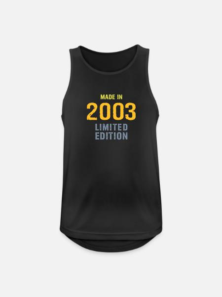 Year of birth 2003 - Men's Breathable Tank Top - black