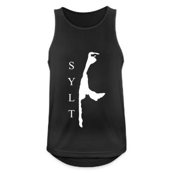 Sylt - Männer Tank Top atmungsaktiv - Schwarz - Vorne - Nick (188cm)
