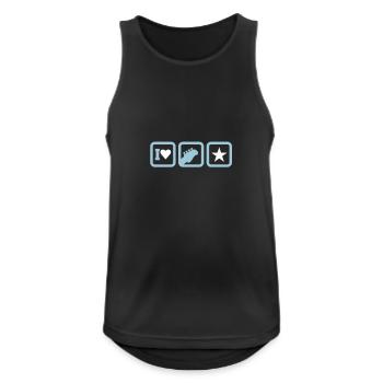 I heart rock stars (2c) - Men's Breathable Tank Top - black - Front - Nick (188cm)