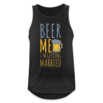 Beer Me Me marier - Débardeur respirant Homme - noir - Devant - Nick (188cm)