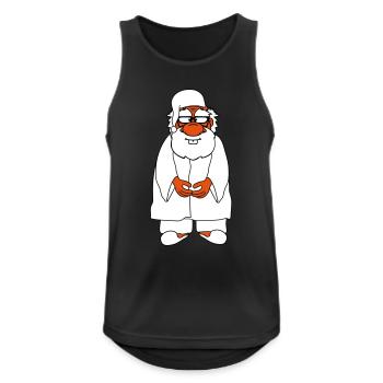 grandpa old grandfather pajamas coat coat tired - Men's Breathable Tank Top - black - Front - Nick (188cm)