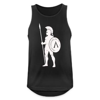 Spartan Warrior with Shield - Men's Breathable Tank Top - black - Front - Nick (188cm)