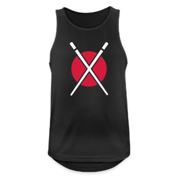 Japan - Men's Breathable Tank Top - black - Front - Nick (188cm)