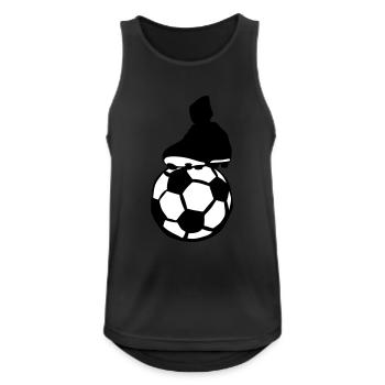 chaussure football ballon - Débardeur respirant Homme - noir - Devant - Nick (188cm)