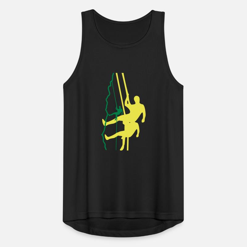 Climber rappelling Men's Breathable Tank Top
