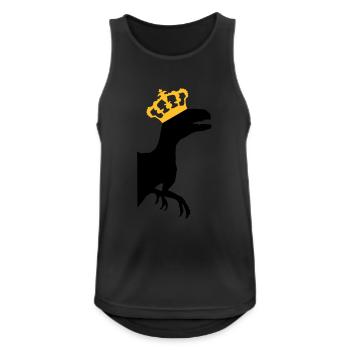 Raptor König Krone King T-Rex - Männer Tank Top atmungsaktiv - Schwarz - Vorne - Nick (188cm)