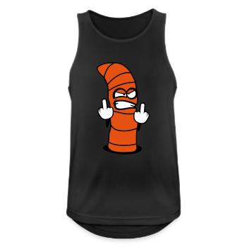 Böser Wurm Design - Männer Tank Top atmungsaktiv - Schwarz - Vorne - Nick (188cm)