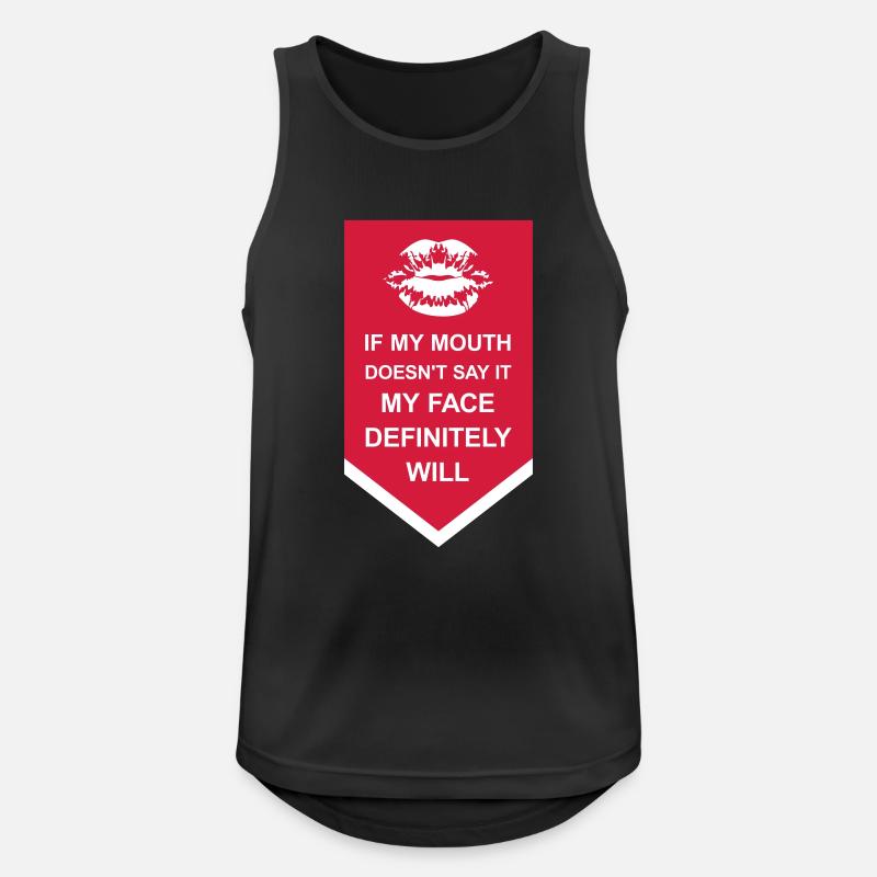 my face definitely will - Men's Breathable Tank Top - black