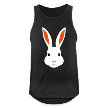 White female rabbit - Men's Breathable Tank Top - black - Front - Nick (188cm)