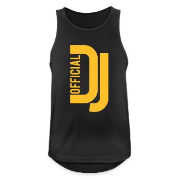 Officiel DJ Music Party Célébration Texte Logo Lettrage - Débardeur respirant Homme - noir - Devant - Nick (188cm)