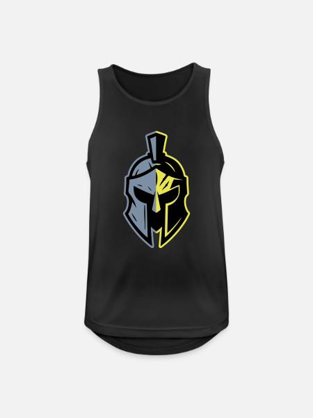 Spartan Helmet Icon - Men's Breathable Tank Top - black