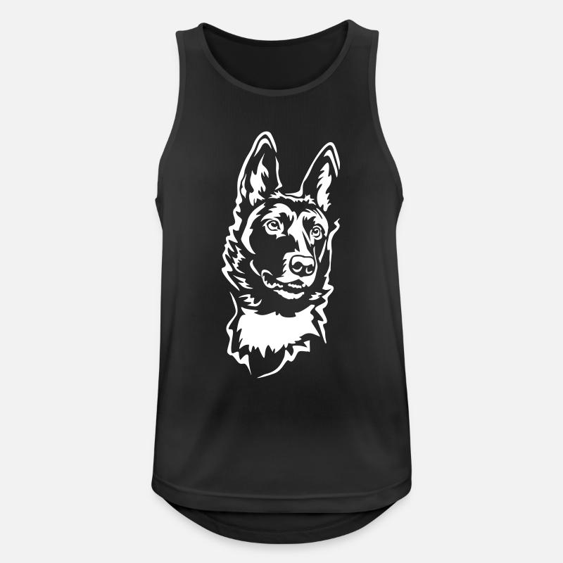 Malinoi's head "Black Edition" - Men's Breathable Tank Top - black