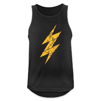 risse kratzer blitz symbol anschliessen anschluss - Männer Tank Top atmungsaktiv - Schwarz - Vorne - Nick (188cm)