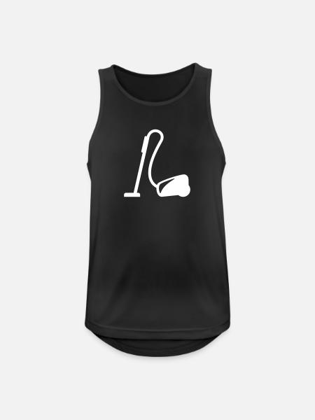 Staubsauger - Männer Tank Top atmungsaktiv - Schwarz