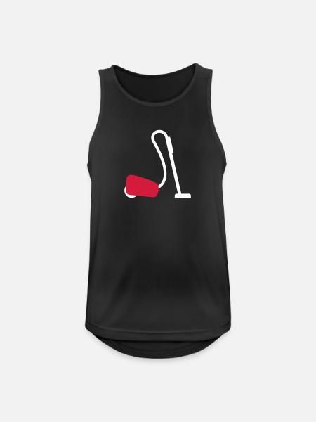 Staubsauger - Männer Tank Top atmungsaktiv - Schwarz