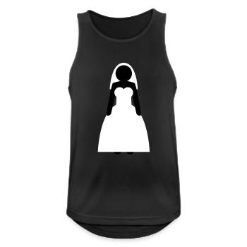 wedding_woman - Débardeur respirant Homme - noir - Devant - Nick (188cm)