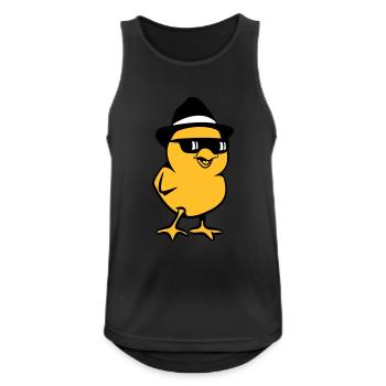 poussins doux - Débardeur respirant Homme - noir - Devant - Nick (188cm)