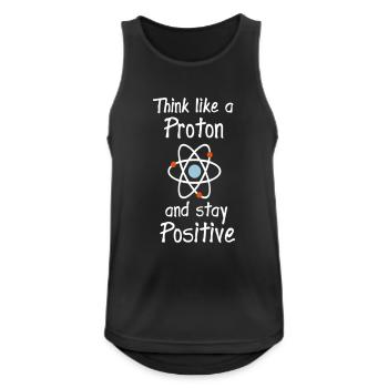 Denken Sie wie ein Proton - Männer Tank Top atmungsaktiv - Schwarz - Vorne - Nick (188cm)
