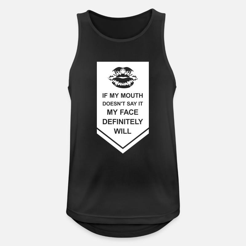 my face definitely will - Men's Breathable Tank Top - black