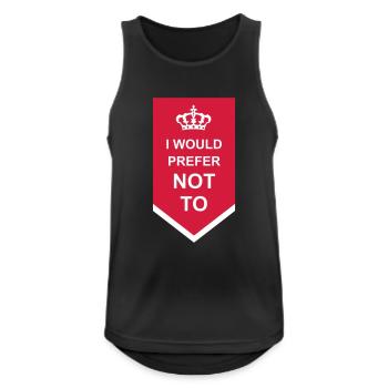 I prefer not to - Men's Breathable Tank Top - black - Front - Nick (188cm)