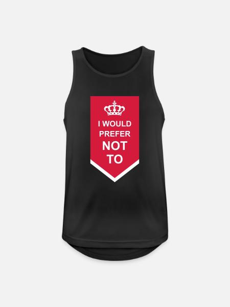 I prefer not to - Men's Breathable Tank Top - black